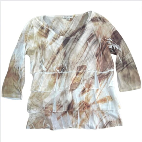 Coldwater Creek Long Sleeve Layered Top, M (10/12) - Picture 1 of 9